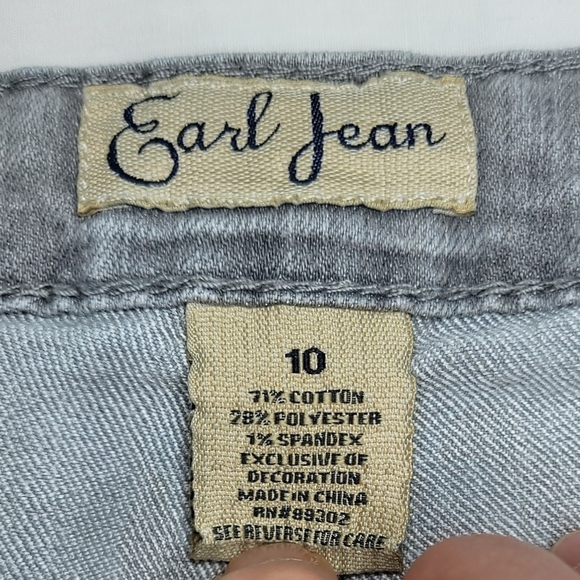 Earl Jean Straight Leg Mid-rise Washed Gray Women's Jeans Size 10 - Picture 5 of 11
